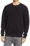 Bella+canvas Cotton Blend Crewneck Sweatshirt In Black