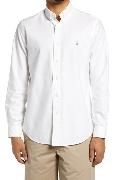 Polo Ralph Lauren Classic Oxford Button-down Sport Shirt In White