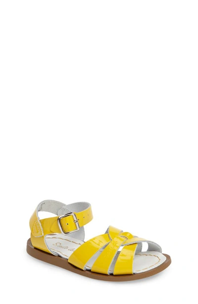 Salt Water Sandals By Hoy Kids' Original Sandal In Shiny Yellow