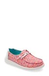 Hey Dude Kids' Wendy Moc Toe Sneaker In Pink Sprinkles