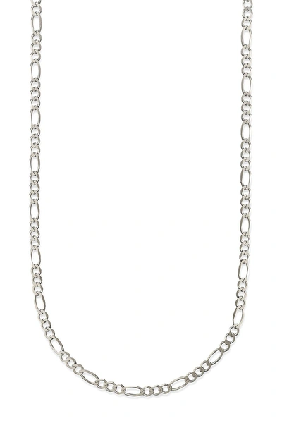 Best Silver Inc. Sterling Silver 0.5mm Figaro Chain 22" Necklace