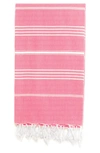 Linum Home 'lucky' Turkish Pestemal Towel In Pretty Pink