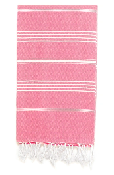 Linum Home 'lucky' Turkish Pestemal Towel In Pretty Pink