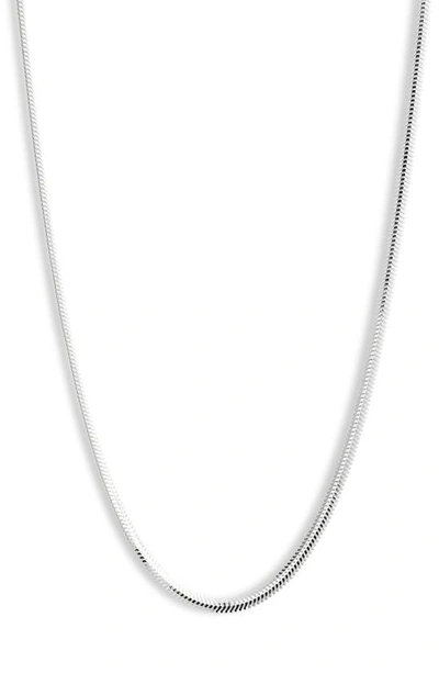Argento Vivo Sterling Silver Puff Snake Chain Necklace In Silver
