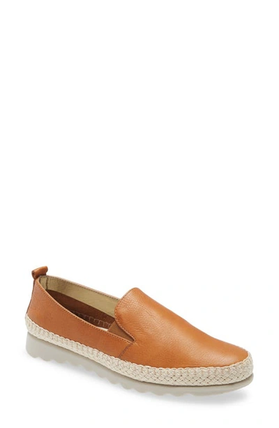 The Flexx Chappie Slip-on Sneaker In Cognac Saratoga Leather