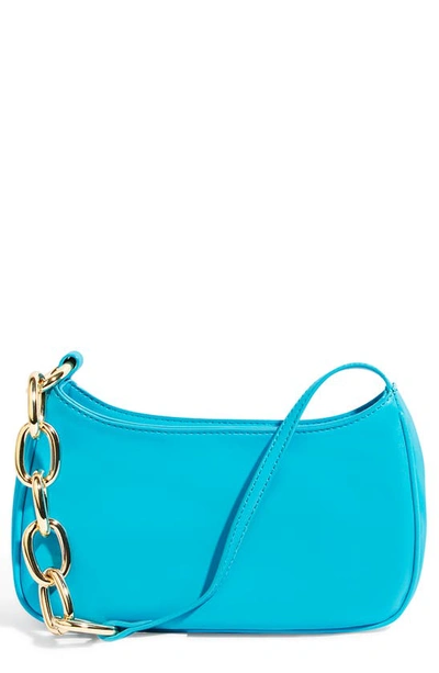 House Of Want Newbie Vegan Leather Shoulder Bag In Sea Blue