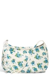 House Of Want Newbie Vegan Leather Shoulder Bag In Blue Floral