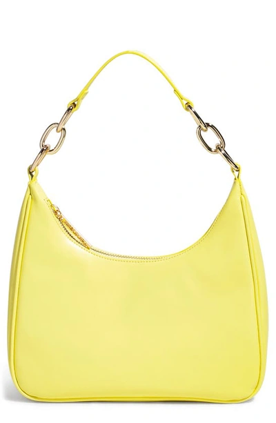 House Of Want Newbie Vegan Leather Shoulder Bag In Lemon