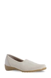 Munro 'traveler' Slip-on In Taupe Stretch Fabric