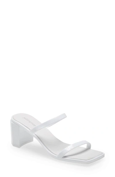 Jeffrey Campbell Women's Jamm Jelly High Heel Slide Sandals In White Shiny
