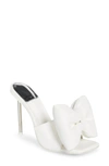 Jeffrey Campbell Women's Bow Down High Heel Slide Sandals In White