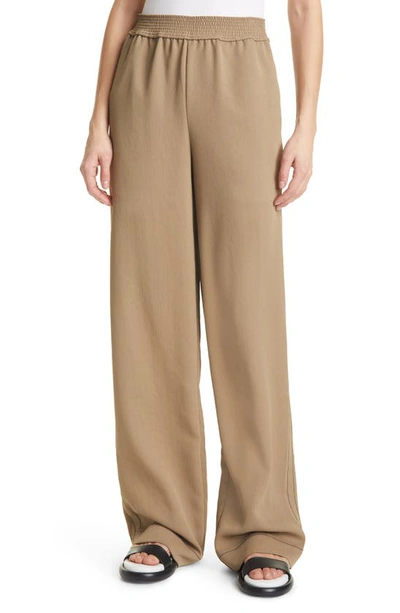 Proenza Schouler White Label Rumpled Pique Pajama Pants In Khaki