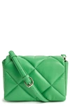 Stand Studio Brynn Quilted Lambskin Leather Shoulder Bag In Grass Green