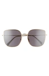Celine 59mm Flat Front Butterfly Sunglasses In Gold Black