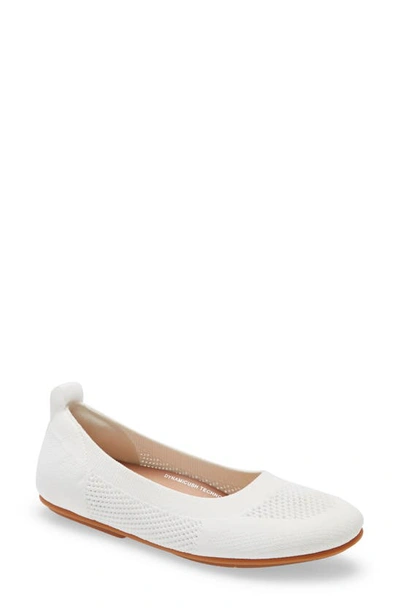 Fitflop Women's Allegro Tonal Knit Ballerinas Women's Shoes In Urban White