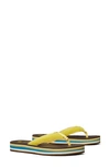 Tory Burch Platform Flip Flop In Firefly/ Deep Maple