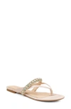 Jewel Badgley Mischka Jewel Badgley Odina Flip Flop In Champagne Satin