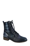 Unity In Diversity Liberty Combat Boot In Blue Combo Leather