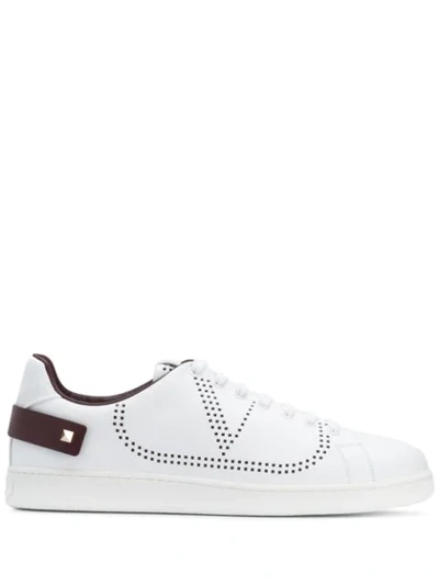 Valentino Garavani Rockstud Backnet Sneakers In White