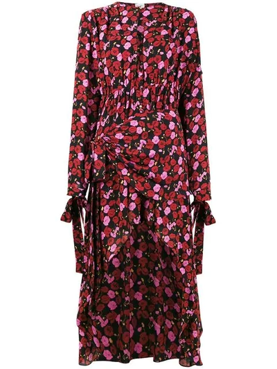Magda Butrym Gela Floral-print Silk High-low Midi Dress