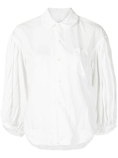 Comme Des Garçons Comme Des Garçons Crinkled Peter Pan-collar Shirt In White