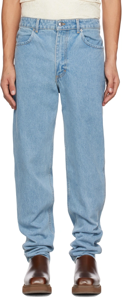 Eckhaus Latta Straight-leg Denim Jeans In True Blue