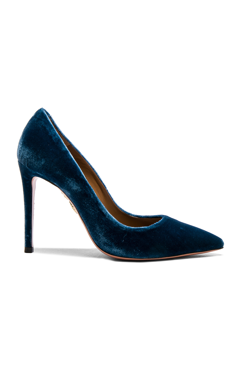 Aquazzura Velvet Simply Irresistible Heels In Ocean Blue | ModeSens