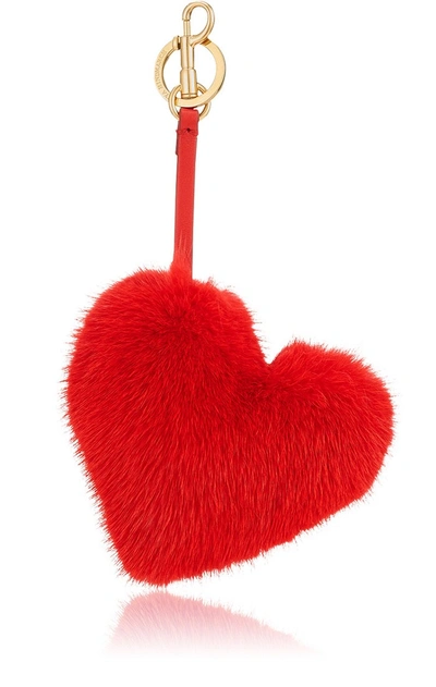 Anya Hindmarch Heart Bag Key Ring - Red