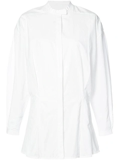 Ellery 'clef' Balloon Sleeve Pleated Waist Poplin Shirt