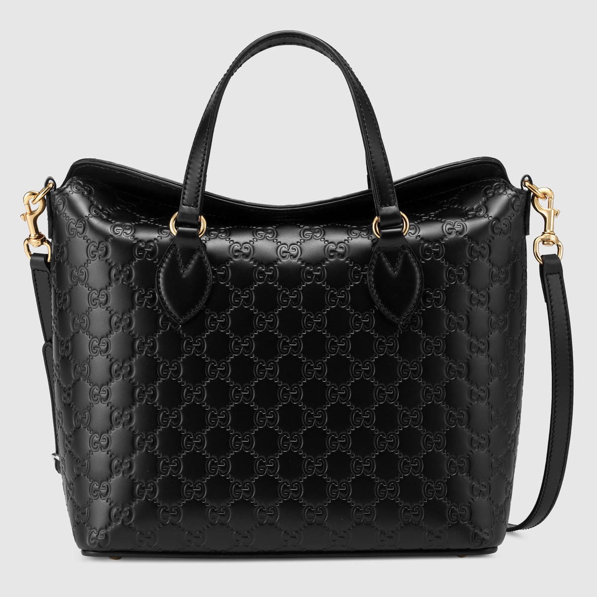 Gucci Signature Leather Top Handle Bag - Black Signature | ModeSens