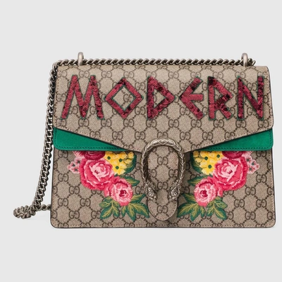 Gucci Dionysus Embroidered Shoulder Bag - Gg Supreme