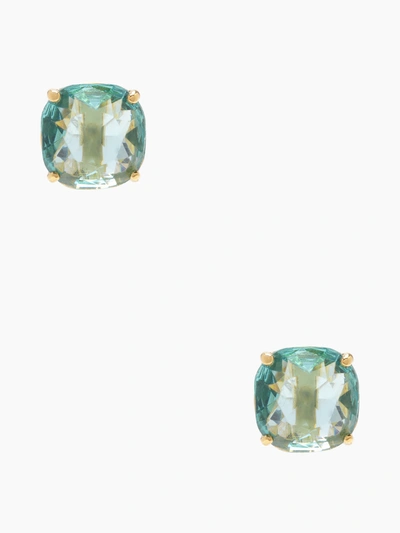 Kate Spade Small Square Studs In Blue