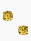 Kate Spade Small Square Studs In Gold Glitter