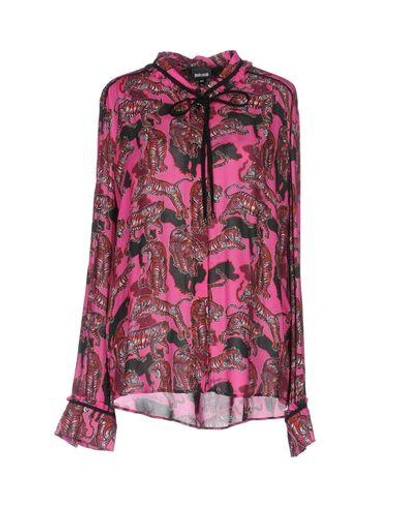 Just Cavalli Patterned Shirts & Blouses In Fuchsia