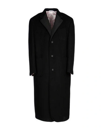 Thom Browne Coats In Black