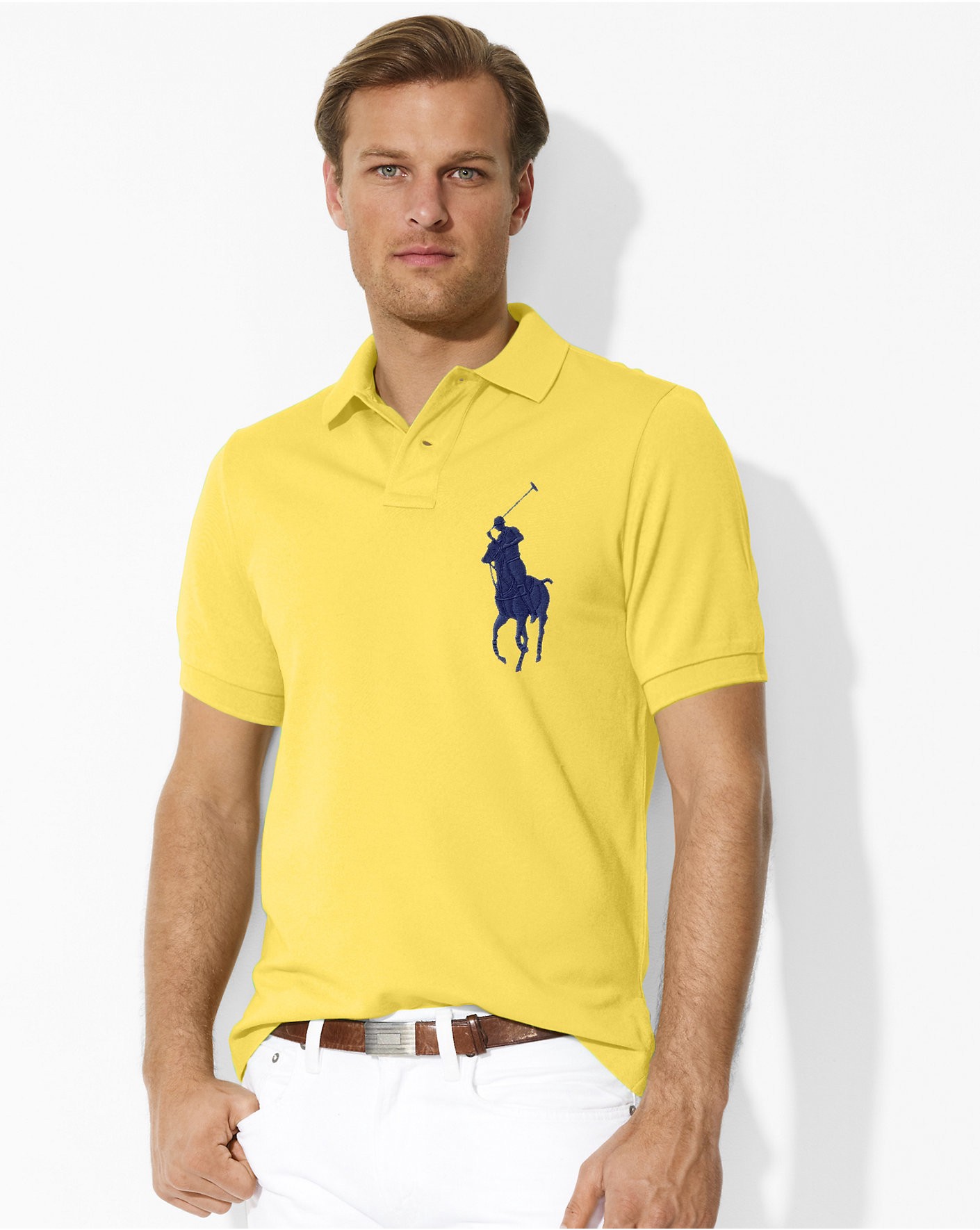 Polo Ralph Lauren Classic Fit Cotton Mesh Polo In Fall Yellow | ModeSens
