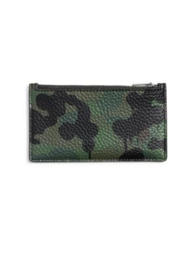 Coach Wild Beast Zip Military Leather Card Case
