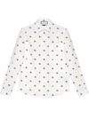 Gucci Bee Star Cotton Duke Shirt In White
