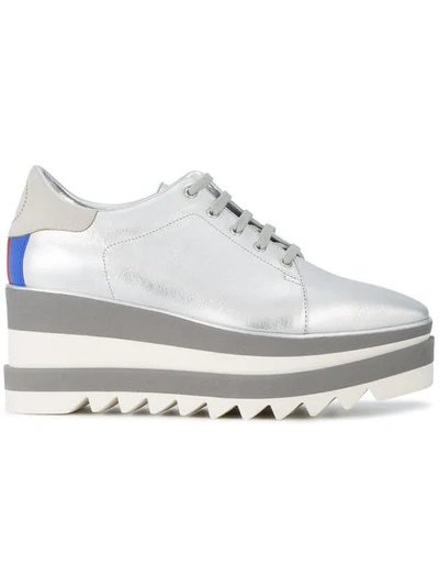 Stella Mccartney Sneak Elyse Platform Sneakers In Silver/white