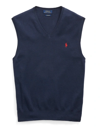 Polo Ralph Lauren Cotton V-neck Sweater Vest | ModeSens
