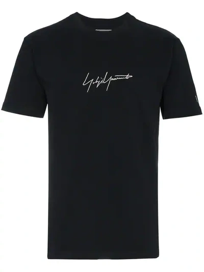 Yohji Yamamoto Embroidery New Era Cotton Jersey T-shirt In Black