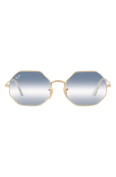 Ray Ban 1972 54mm Gradient Octagon Sunglasses In Arista/ Clear Gradient Blue