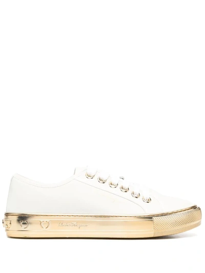 Ferragamo Gancini Low-top Trainers In White
