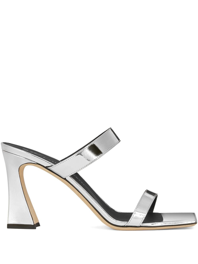 Giuseppe Zanotti Flaminia Sandals In Silver Leather