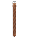 Tom Ford Braid Leather Watch Strap In Brown