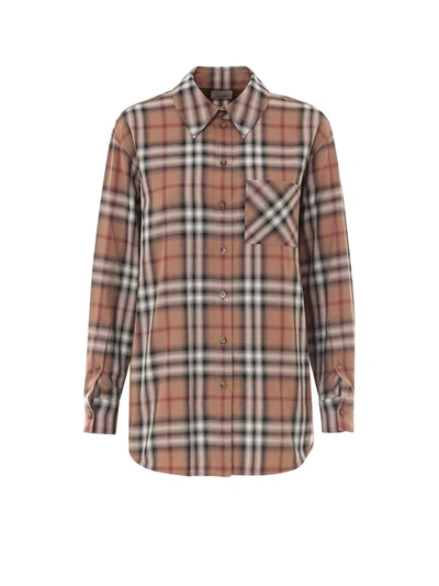 Burberry Ombré Check Oversized Shirt In Multi