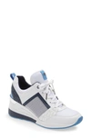 Michael Michael Kors Georgie Trainer Sneaker In Bright White Metallic