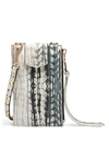 Aimee Kestenberg Getaway Rfid Leather Phone Crossbody Pouch In Feather Print