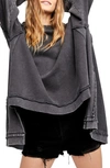 Free People Iggy High/low Pullover In Black