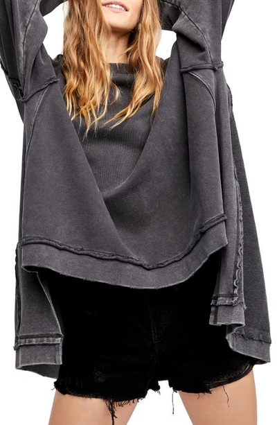 Free People Iggy High/low Pullover In Black